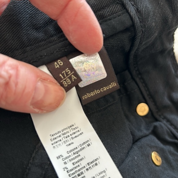 Roberto Cavalli black denim boot cut jeans NWOT - Picture 7 of 7